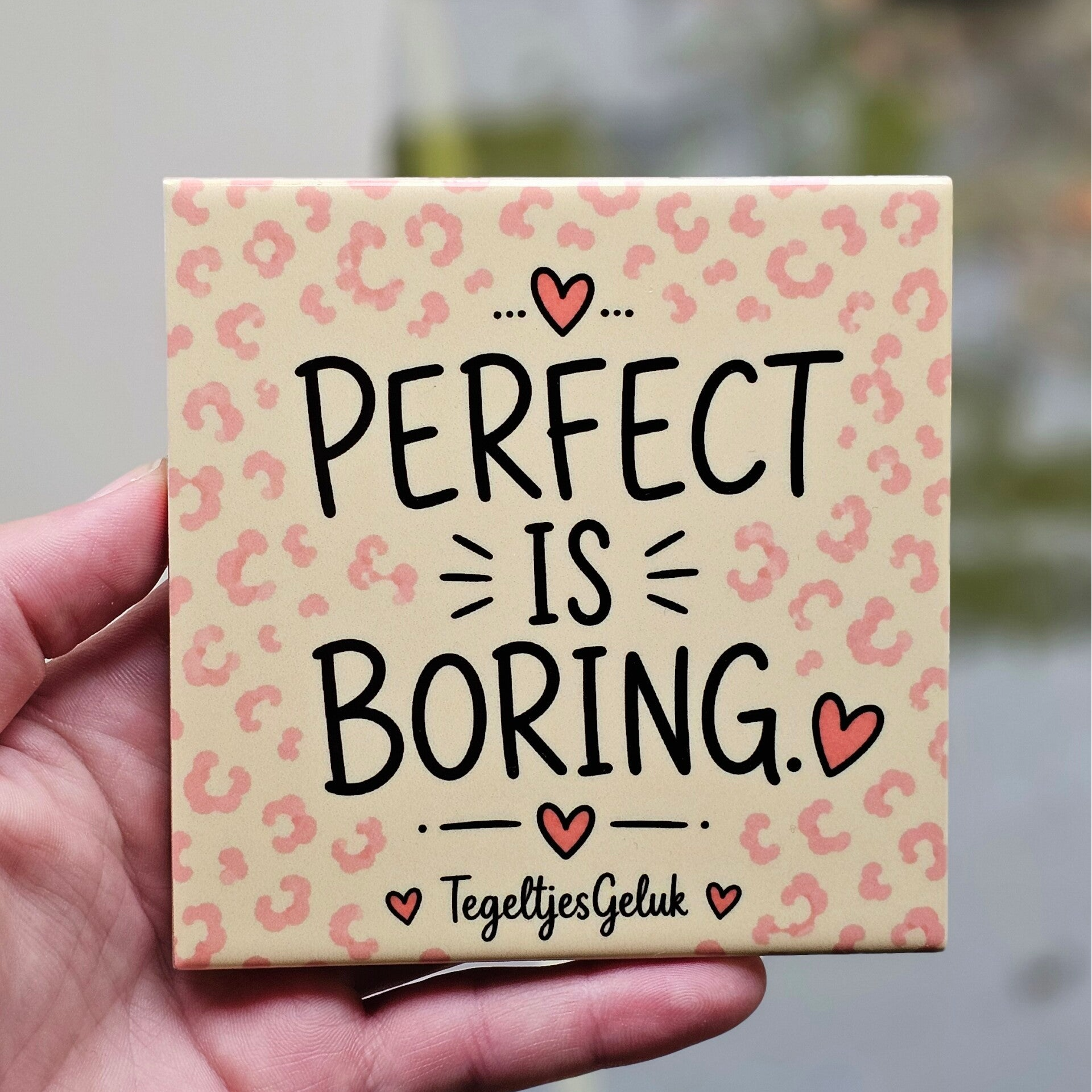 Grappig tegeltje - Perfect is boring