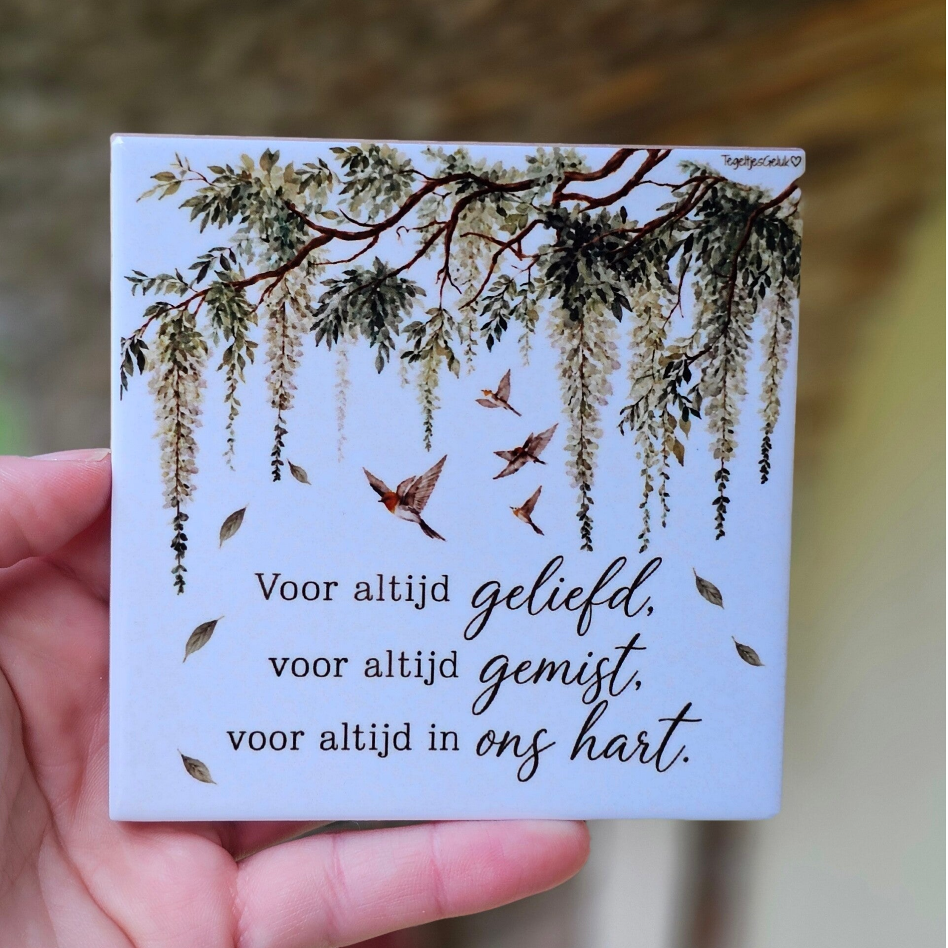Herdenkingstegeltje - Voor altijd geliefd