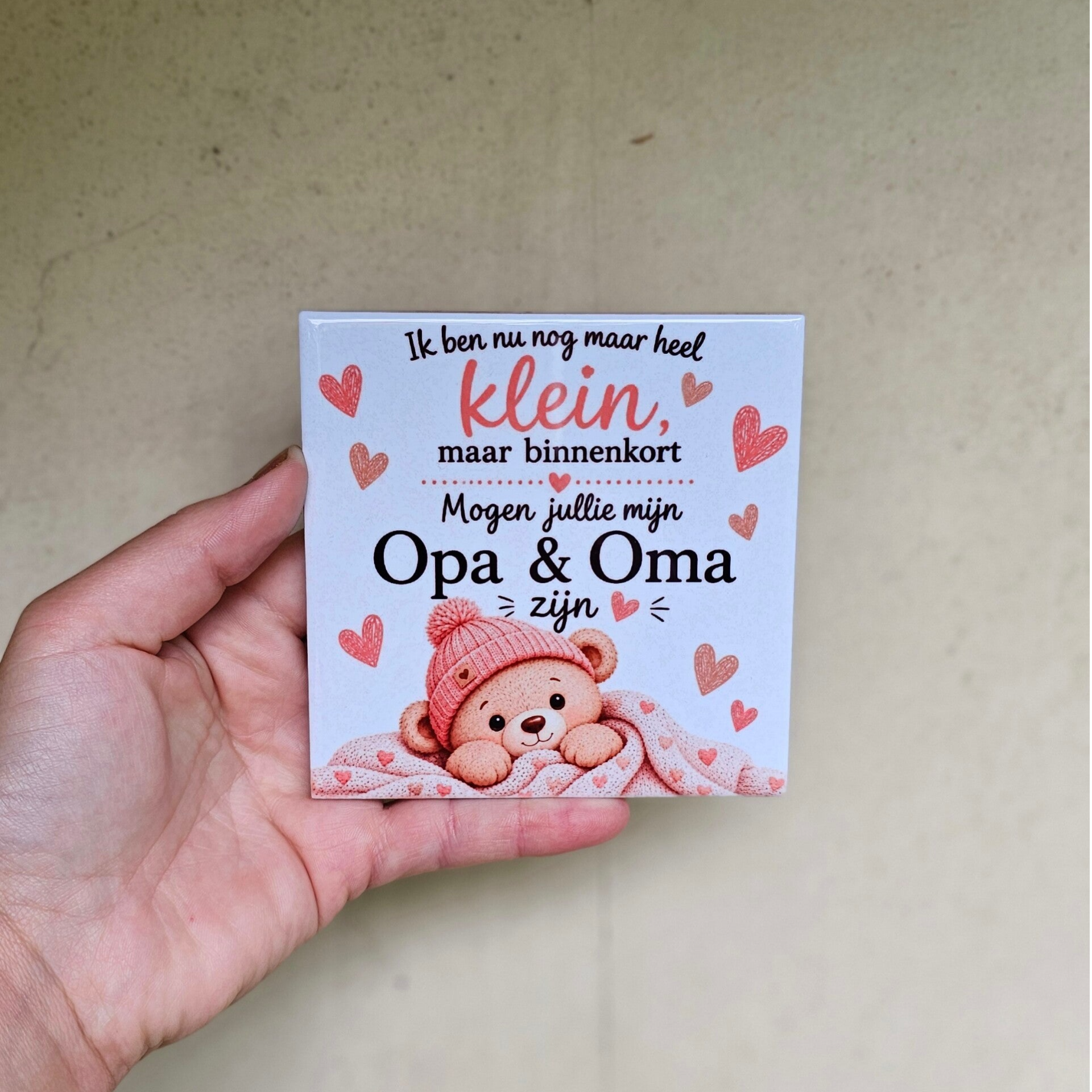 Jullie worden Opa & Oma (MEISJE) - tegeltje