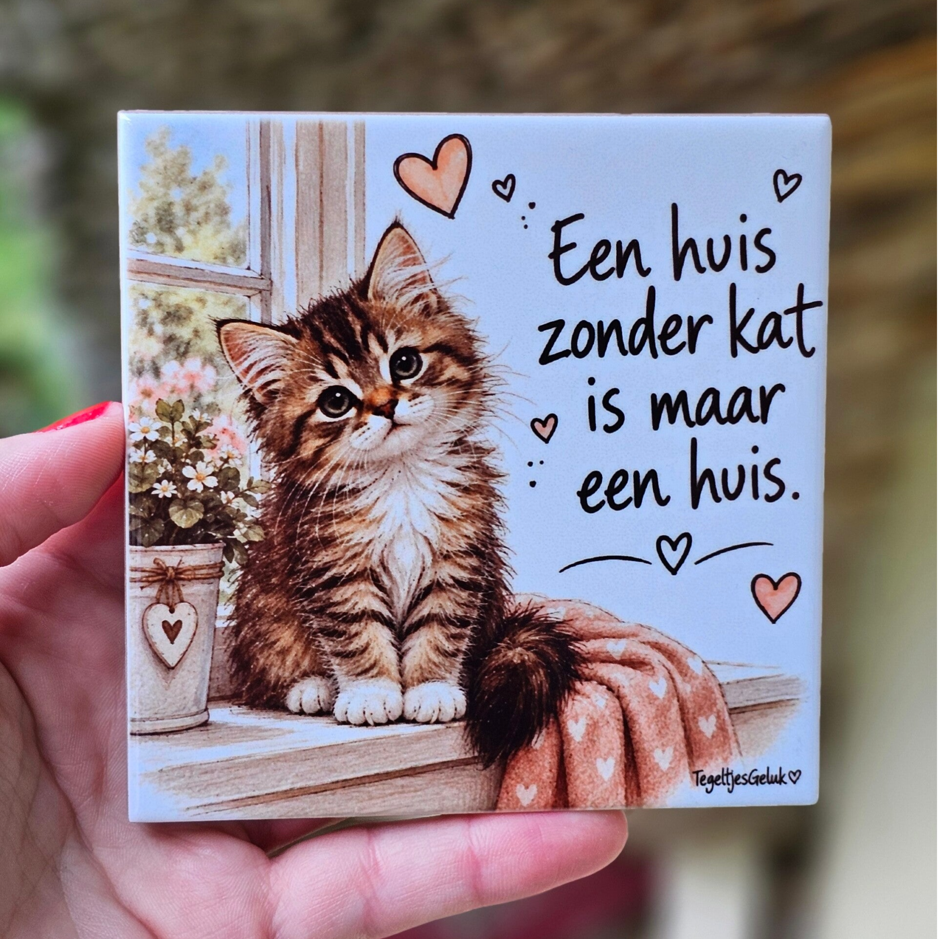 Katten tegeltje - Een huis zonder kat is maar een huis