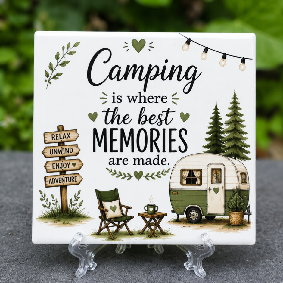 Camping is where the best memories are made - Tegeltje