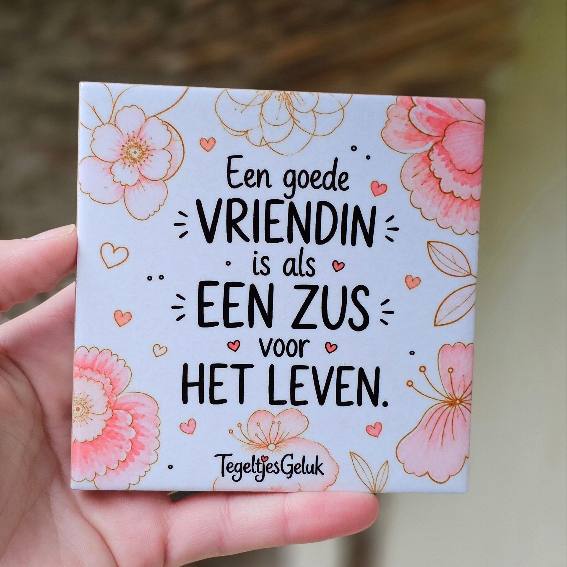 Vriendschap tegeltje - Een goede vriendin is als een zus voor het leven