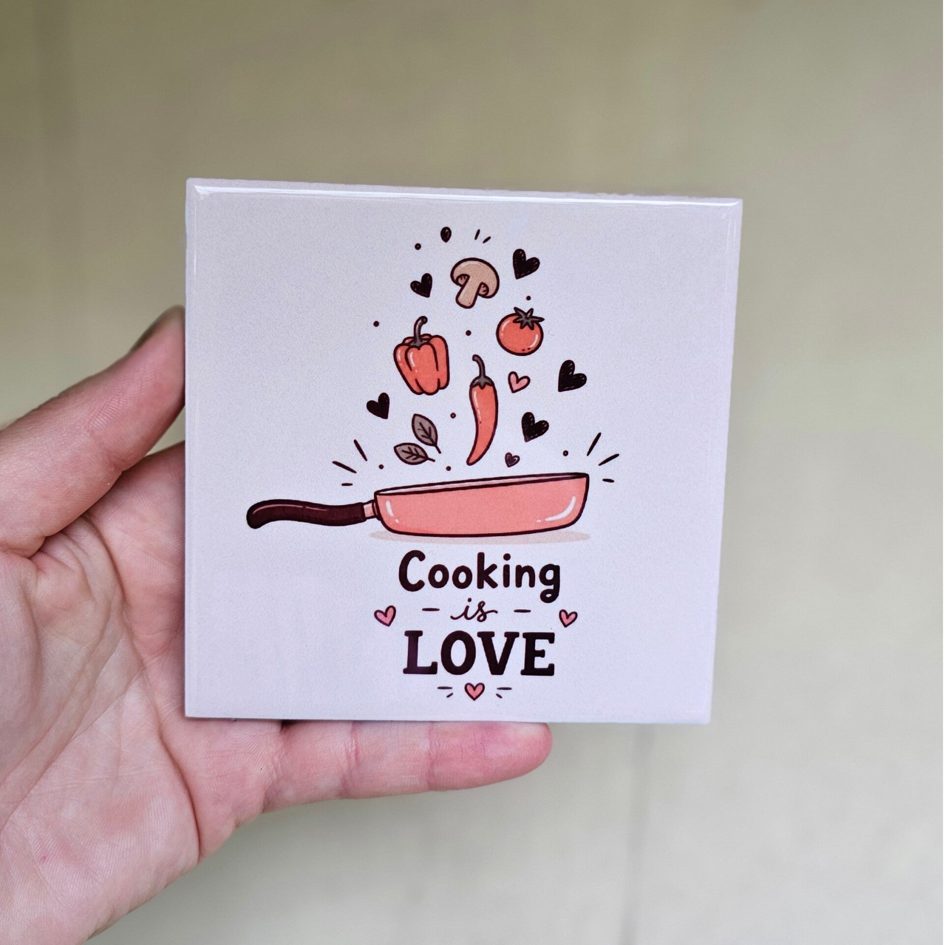 Cooking is Love - Tegeltje
