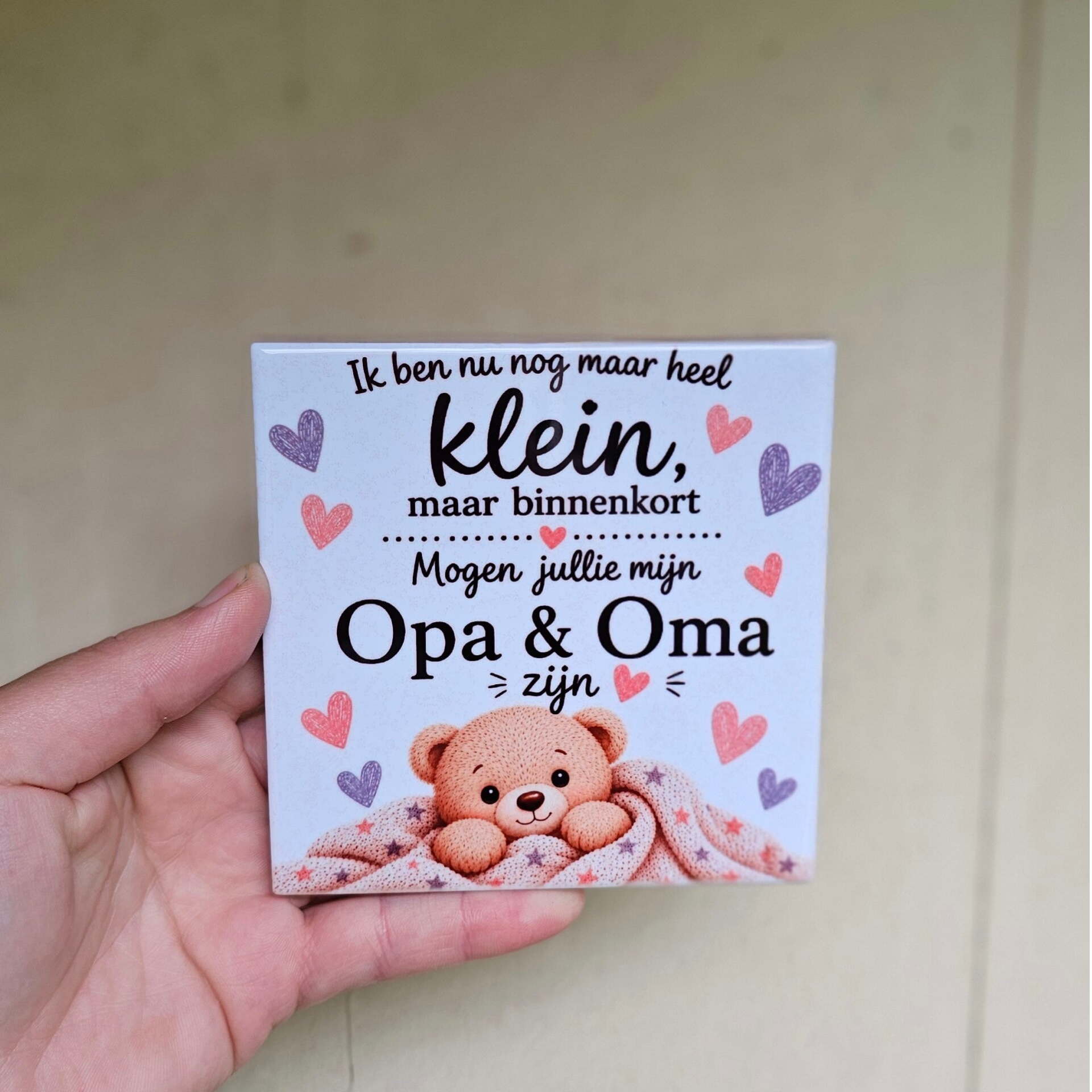 Jullie worden Opa & Oma (NEUTRAAL) - tegeltje