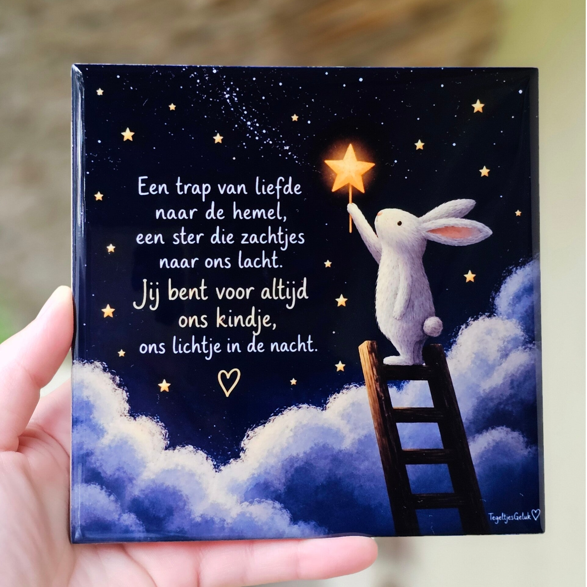 Herinneringstegeltje - Een trap van liefde naar de hemel