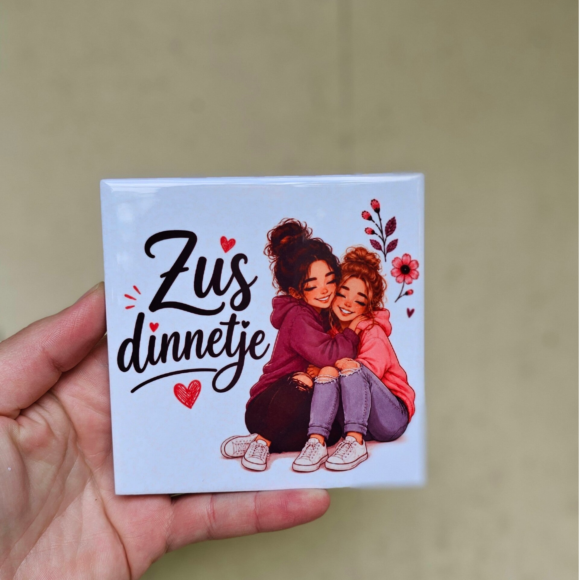 Zus dinnetje - tegeltje