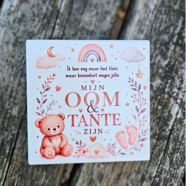 Jullie worden oom & tante UITVERKOOP tegeltje