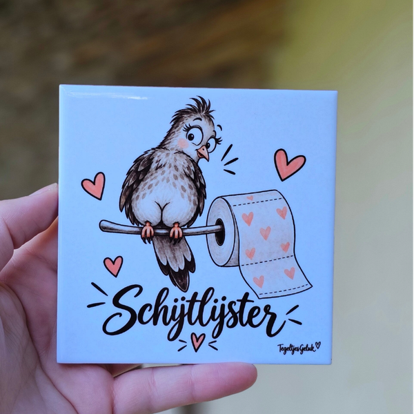 Grappig WC tegeltje - Schijtlijster