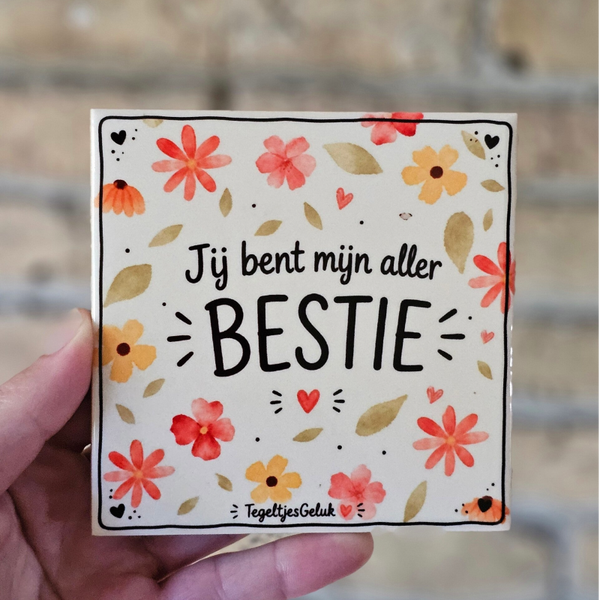 Vriendschap tegeltje - Jij bent mijn aller BESTIE