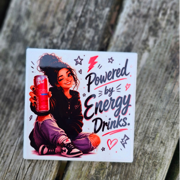 Powerd by Energy RedB - tegeltje