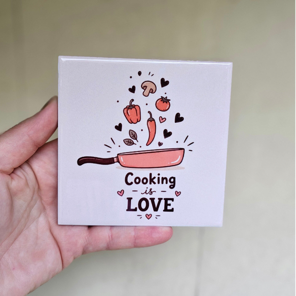 Cooking is Love - Tegeltje