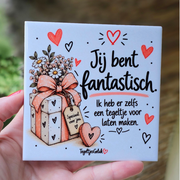 Waardering tegeltje - Jij bent fantastisch