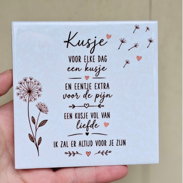 Herinneringstegeltje - Kusje voor elke dag