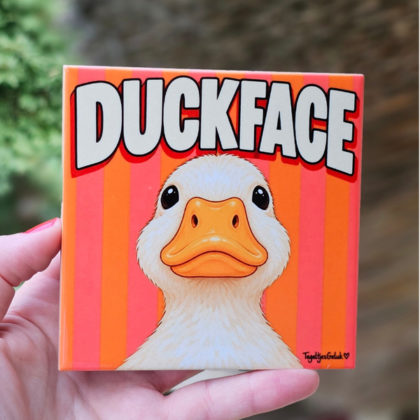 Huisdieren tegeltje - Duckface
