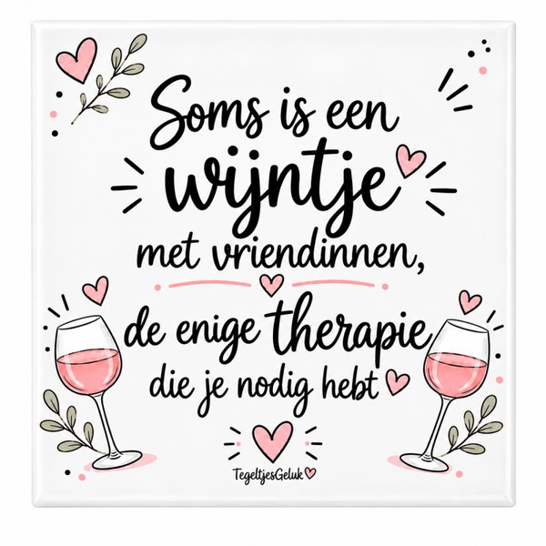 Soms is een wijntje met vriendinnen de enige therapie die je nodig hebt