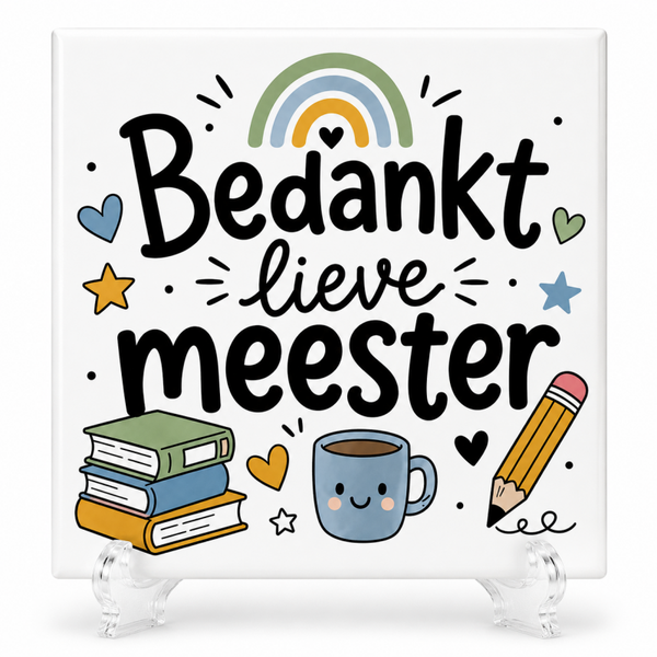 Bedankt Lieve Meester - tegeltje