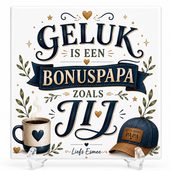 Gepersonaliseerd Bonuspapa -Tegeltje