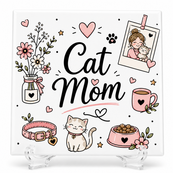 Cat Mom -Tegeltje