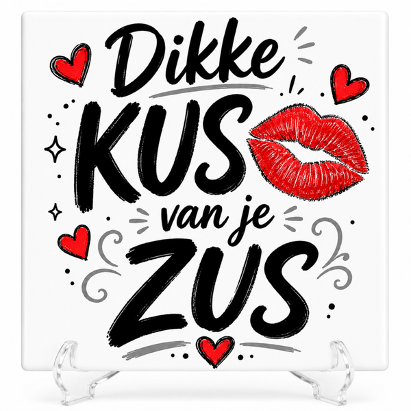 Dikke Kus Van Je Zus – Tegeltje