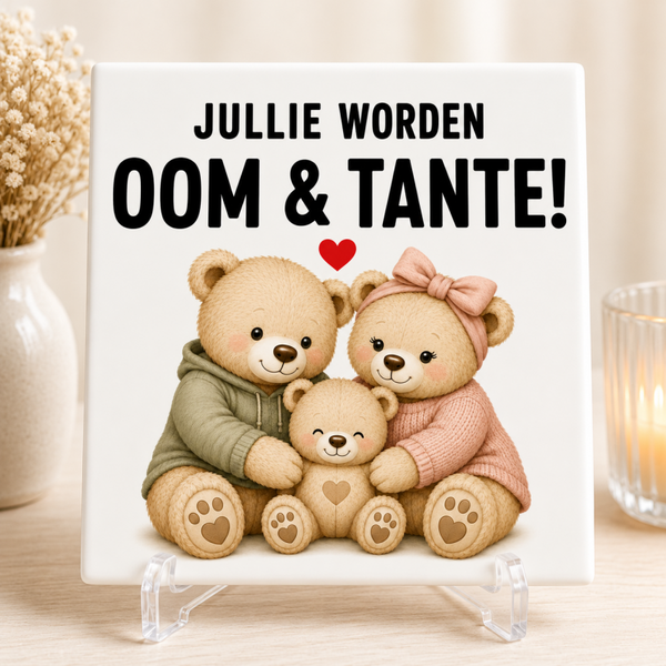 Jullie worden oom en tante - Tegeltje