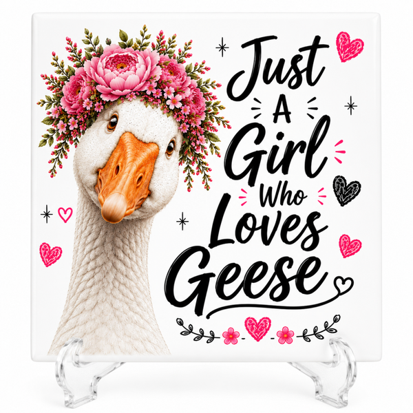 Ganzenliefhebber - Tegeltje