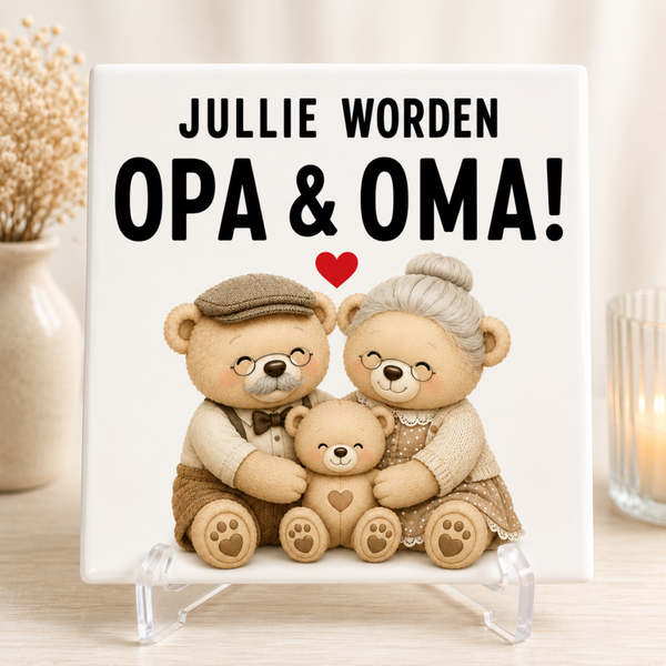 Jullie worden Opa & Oma - Tegeltje