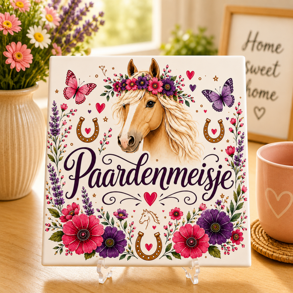 Tegeltje - Paardenmeisje