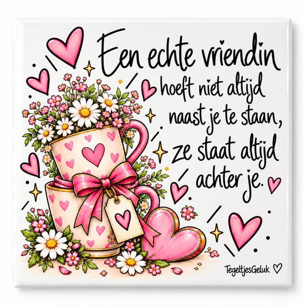 Vriendschap tegeltje - Een echte vriendin