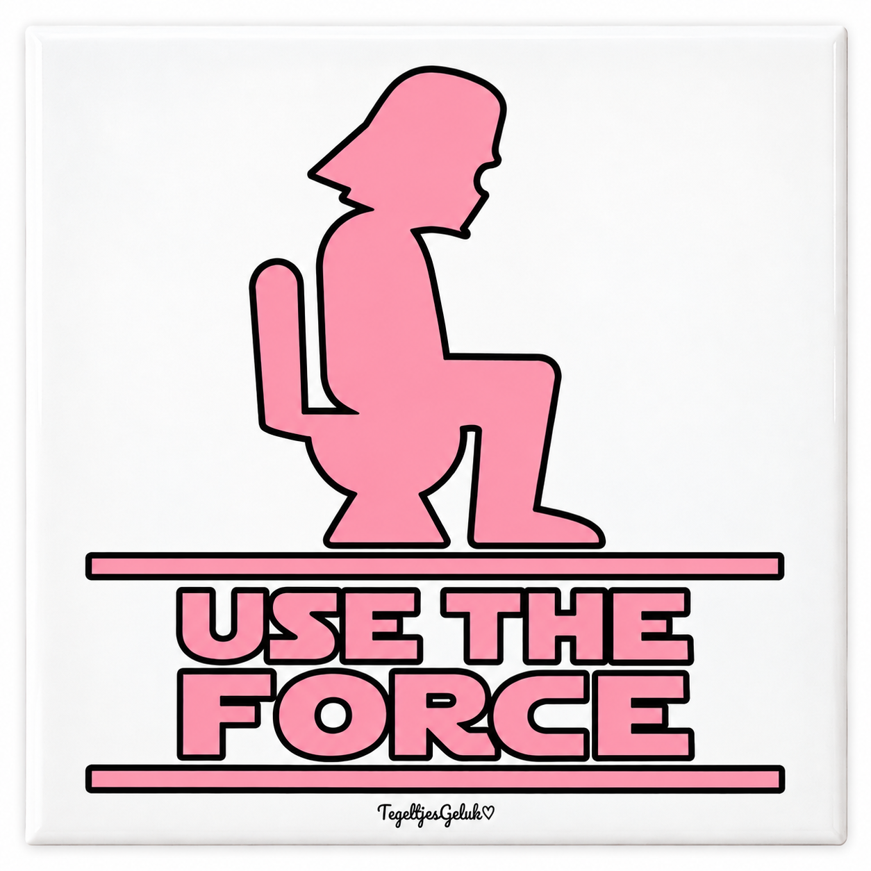 Grappig WC-tegeltje - Use the force