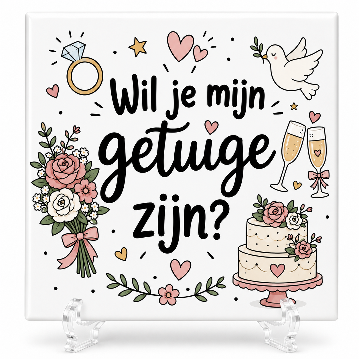 Wil je mijn getuige zijn? - Tegeltje
