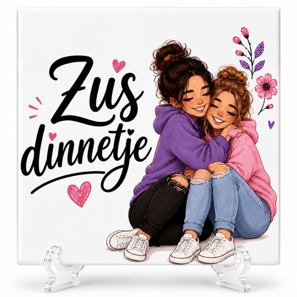 Zus dinnetje - tegeltje