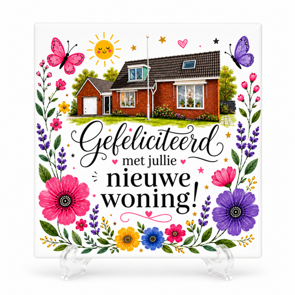 Persoonlijk tegeltje met eigen woning