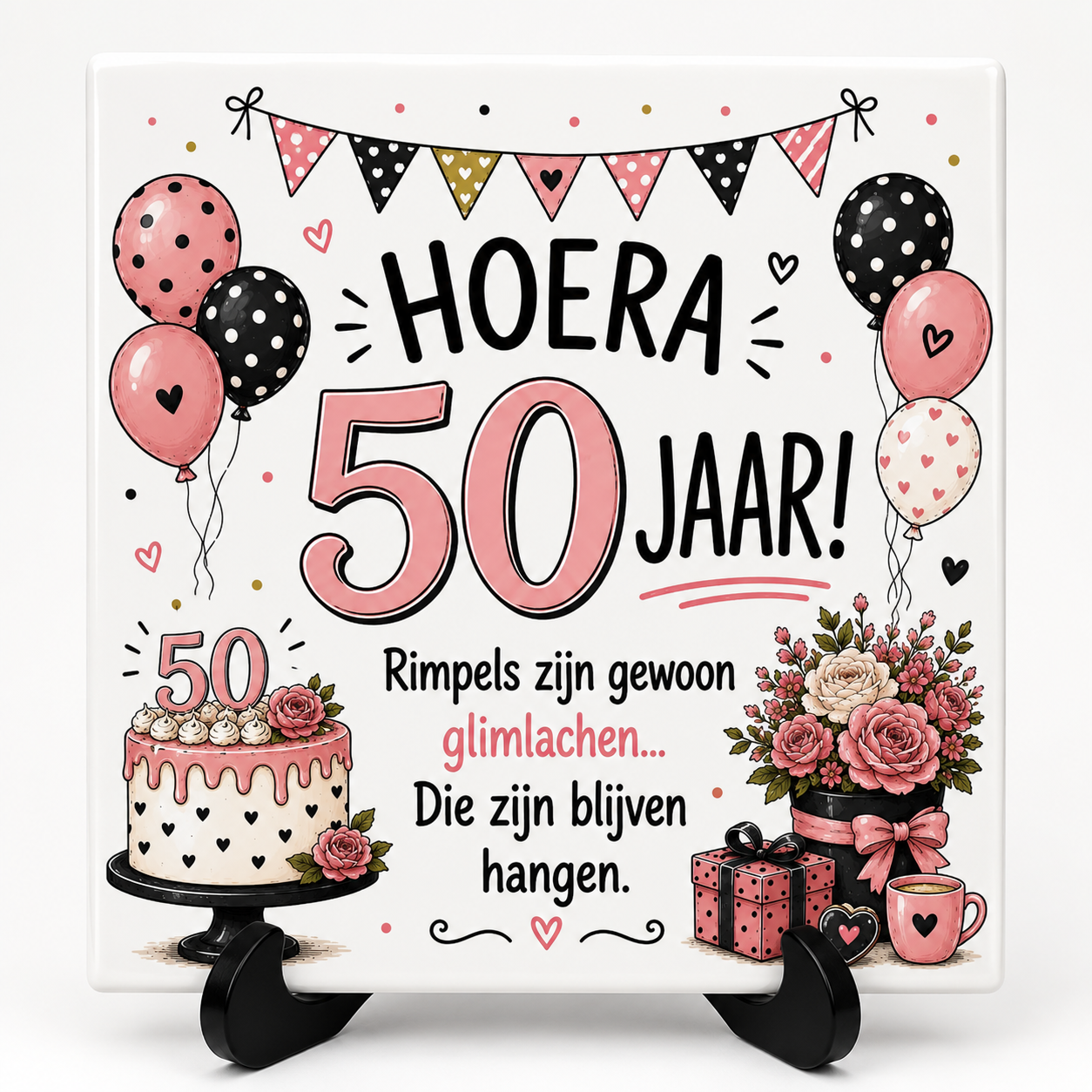 Hoera 50 Jaar! (Sarah) - Tegeltje