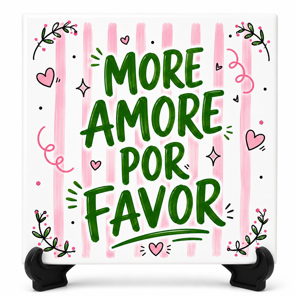 More Amore Por Favor - Tegeltje (Groen)