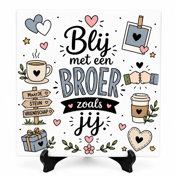 Blij met een BROER zoals jij - Tegeltje