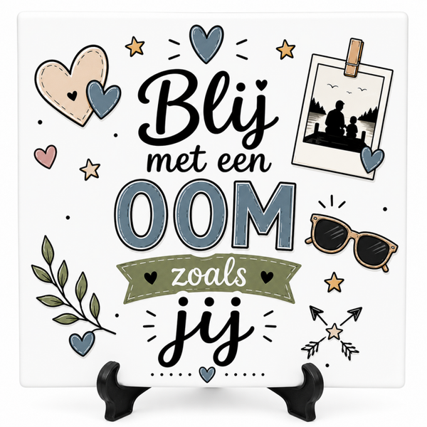 Blij met een OOM zoals jij - tegeltje