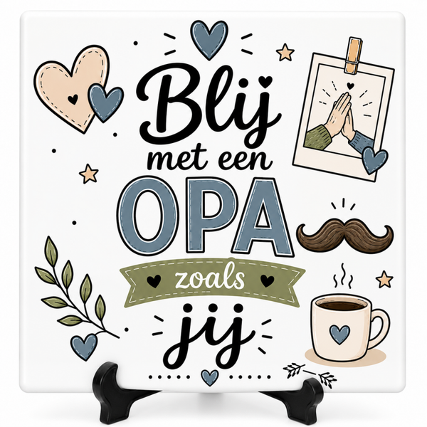 Blij met een OPA zoals jij - tegeltje