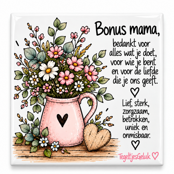 Bonus mama tegeltje - Bedankt voor alles wat je doet
