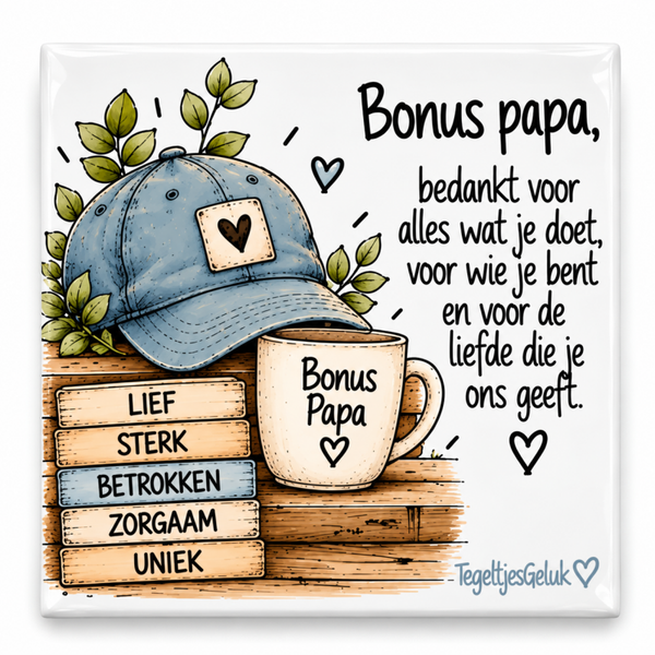 Bonus papa tegeltje - Bedankt voor alles wat je doet