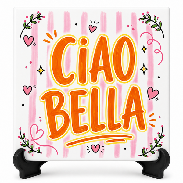 Ciao Bella - Tegeltje (Oranje)