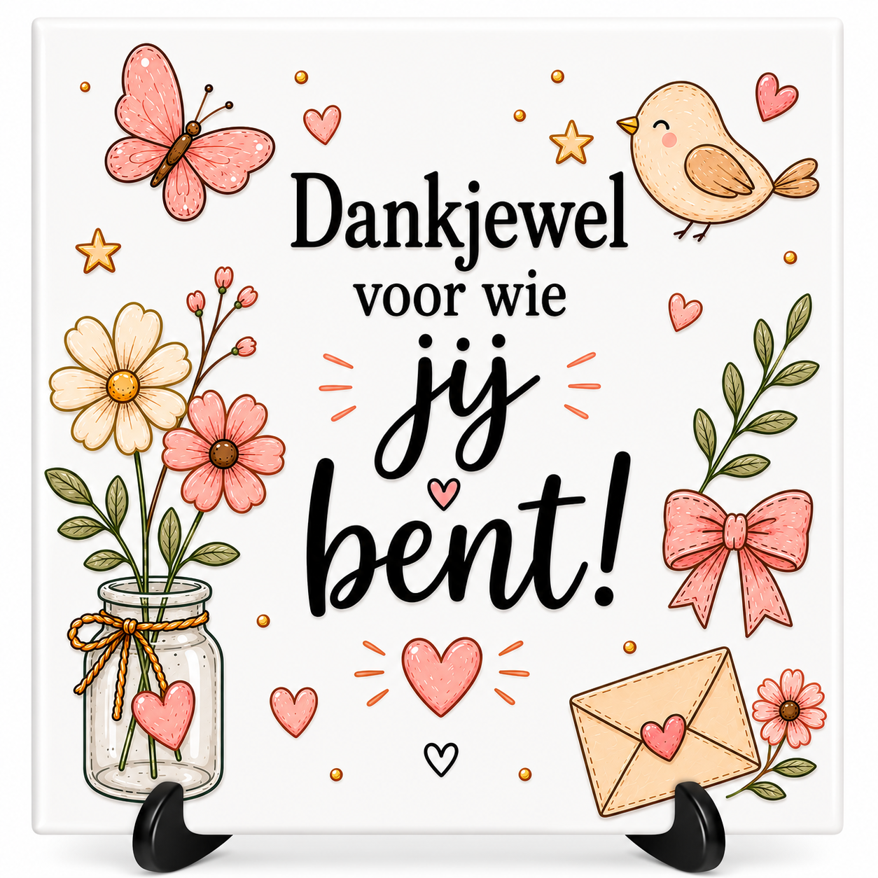 Dankjewel voor wie jij bent - tegeltje
