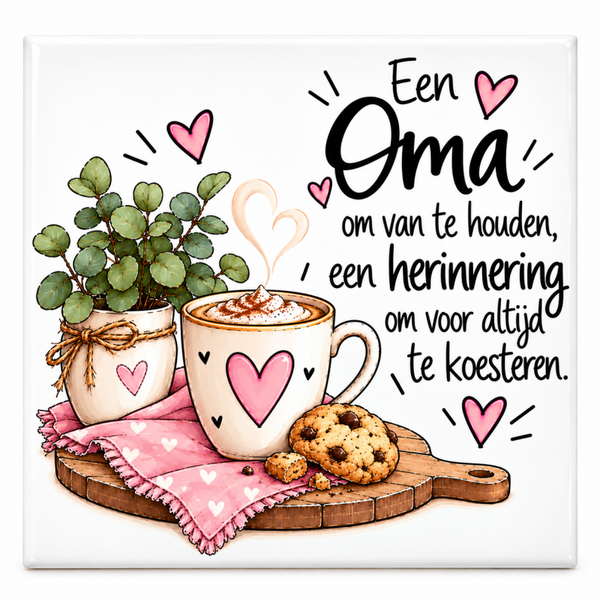 Oma tegeltje - Een oma om van te houden
