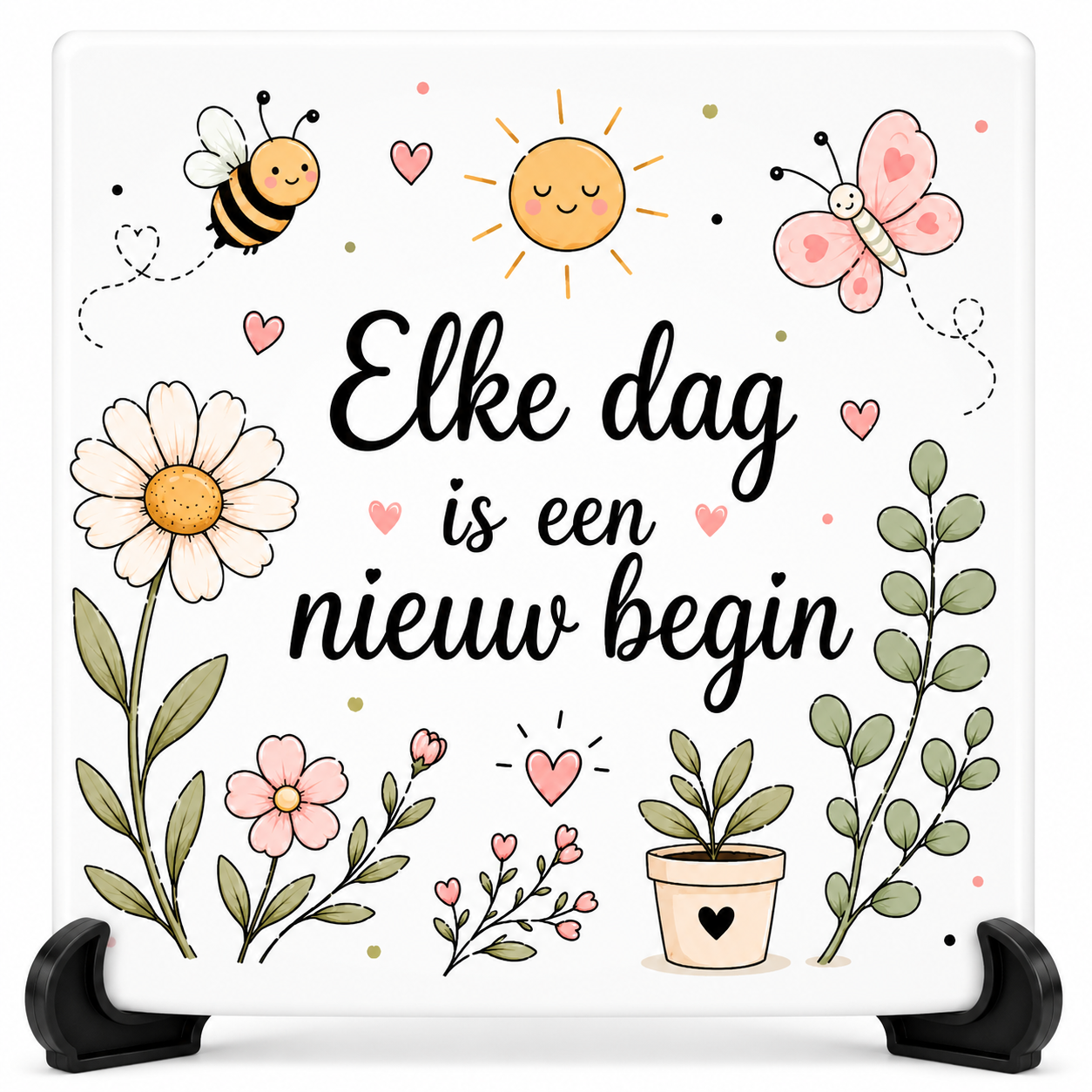 Elke dag is een nieuw begin - Tegeltje