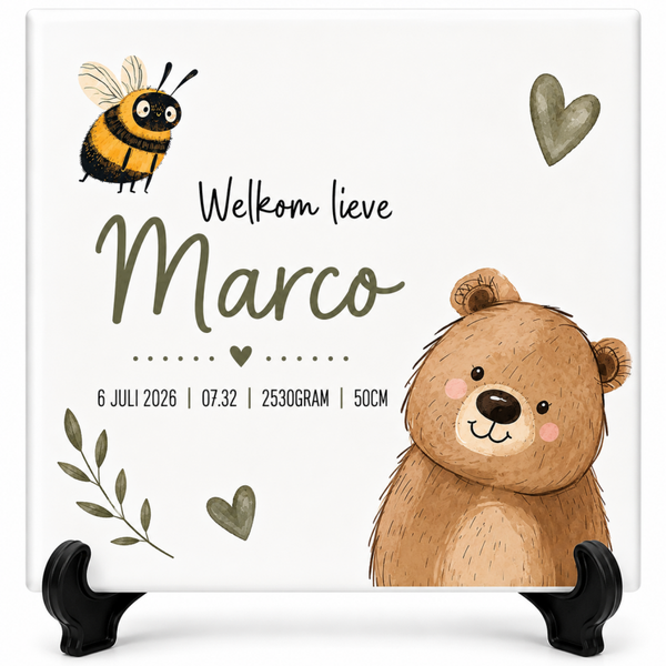 Welkom lieve... | Gepersonaliseerd Geboortetegeltje