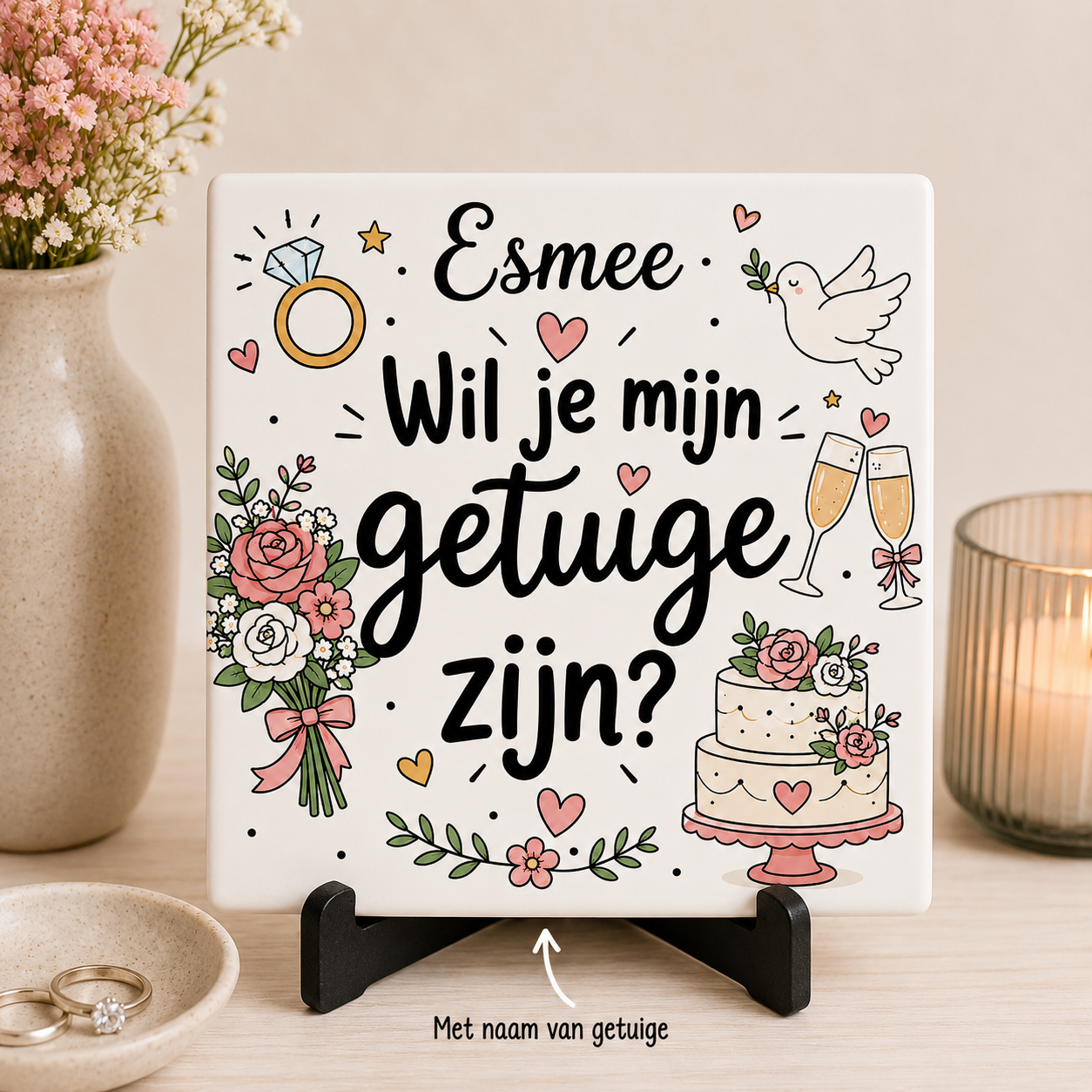 Gepersonaliseerd - Wil je mijn getuige zijn? - Tegeltje