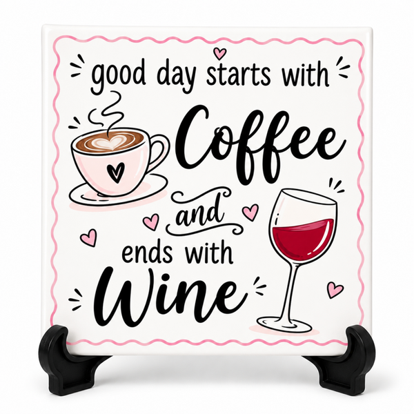 Coffee & Wine Tegeltje