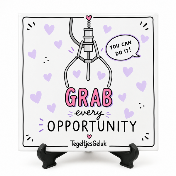 Grappig tegeltje - Grab every opportunity