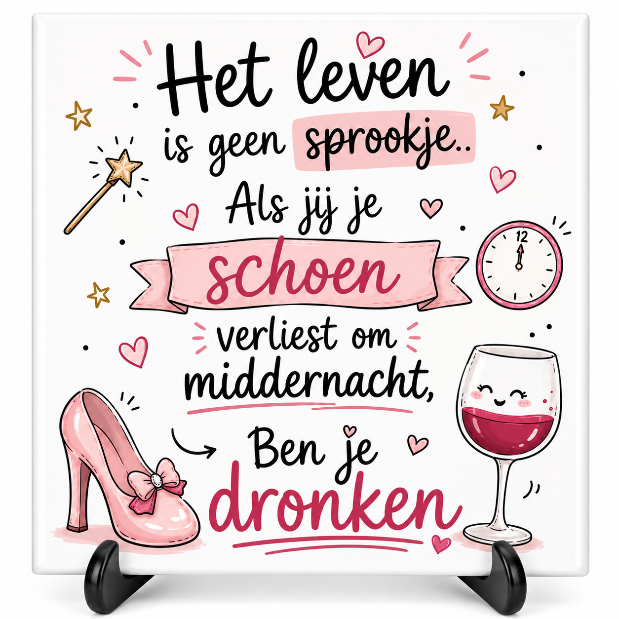 Het leven is geen sprookje.. - tegeltje