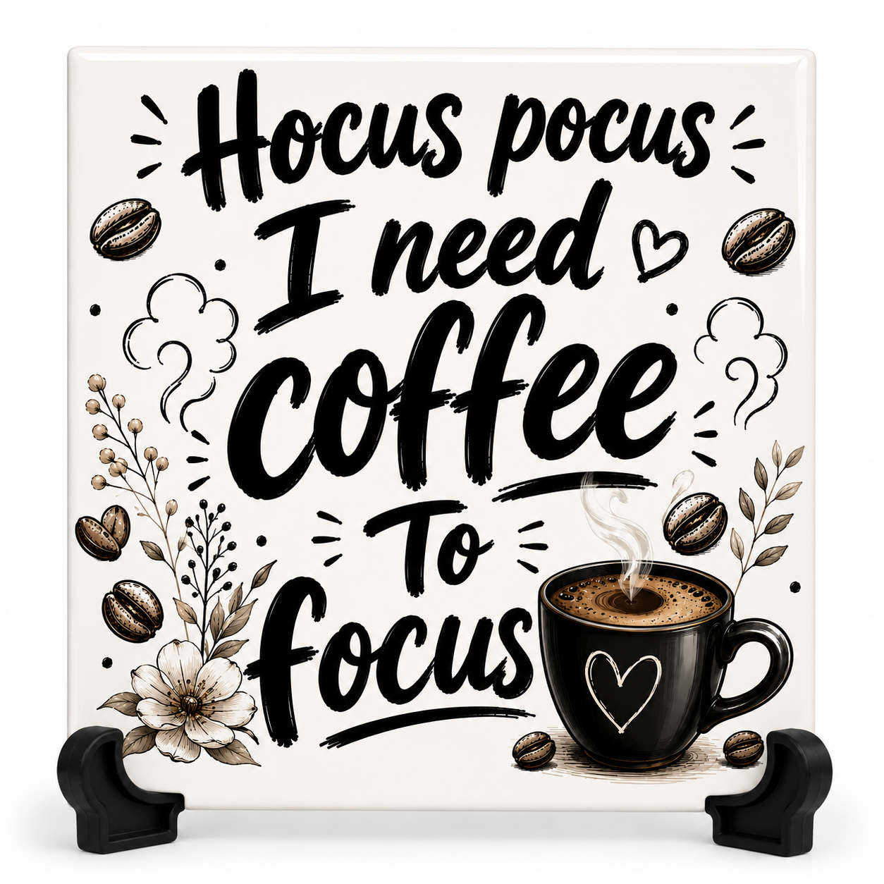 Hocus Pocus I Need Coffee to Focus - Tegeltje