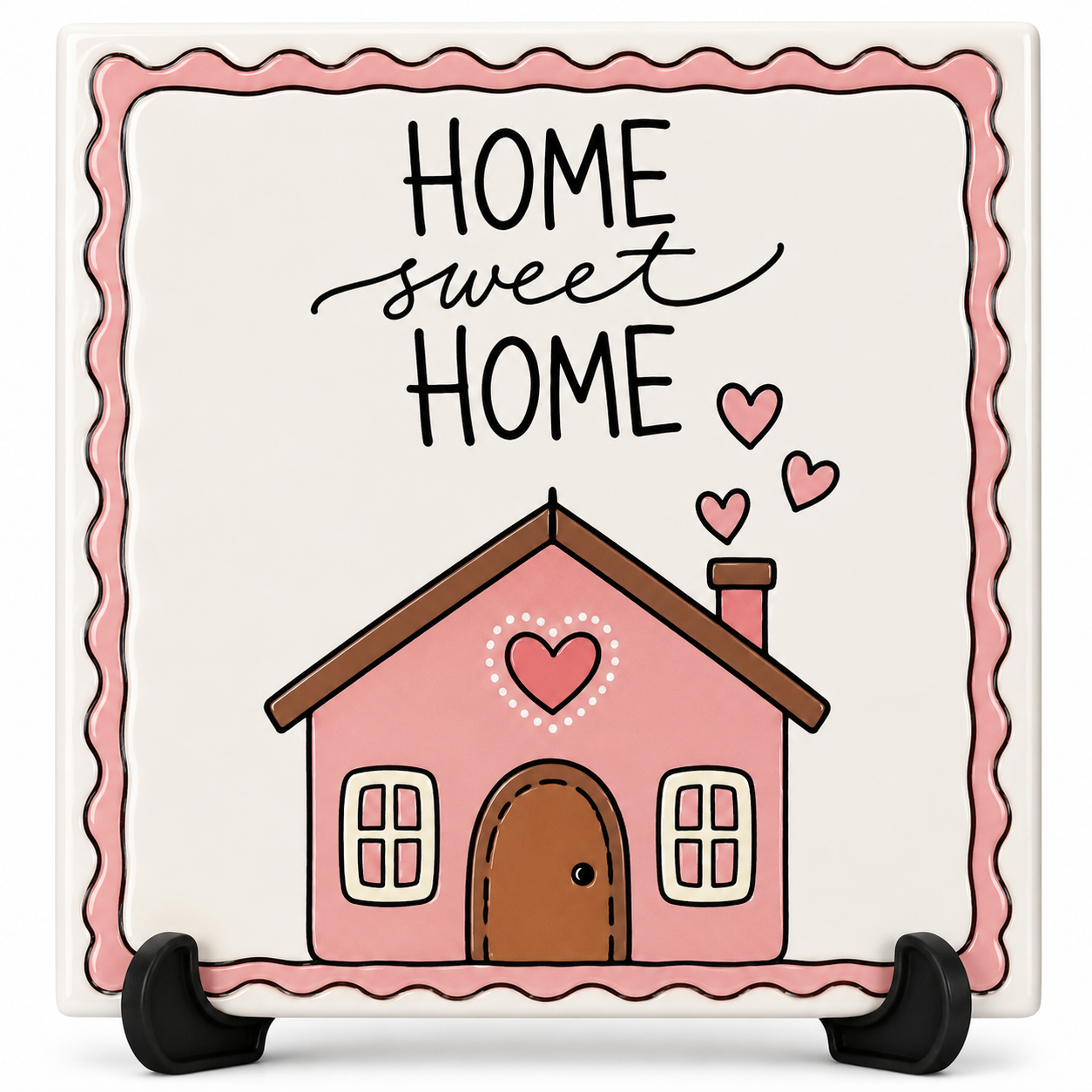 Home sweet home (roze) - tegeltje